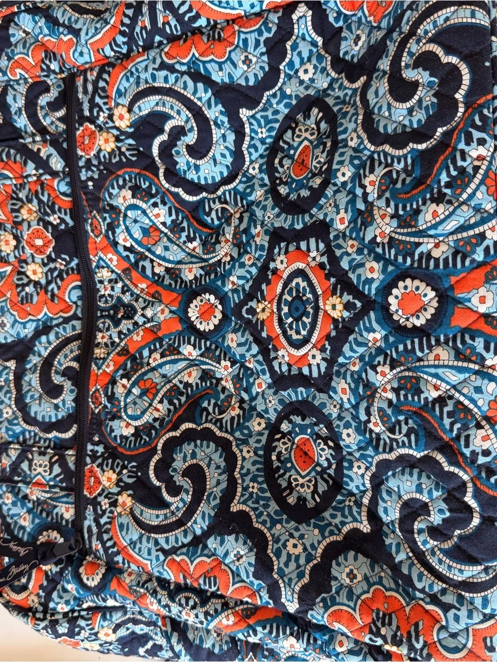 Vera Bradley Stroll Around Baby bag -Quilted Bag in Navy, Teal & Coral Paisley